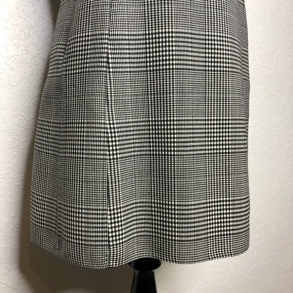 Theory Helaina Portland black white micro plaid wool sleeveless dress size 4 - Picture 4 of 12